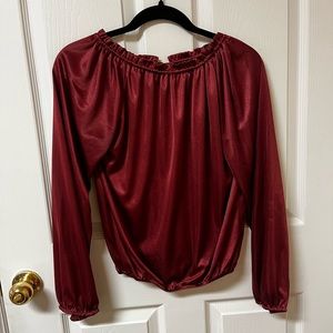 Silk blouse with neck tie